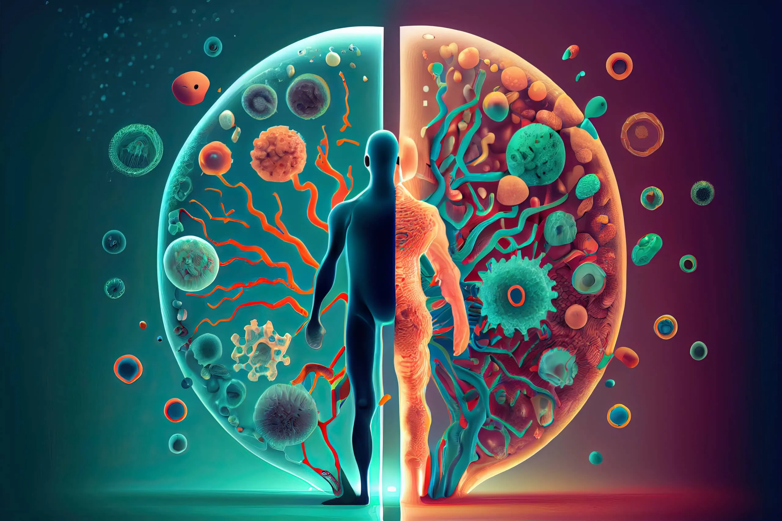 Illustration Of Human Microbiota