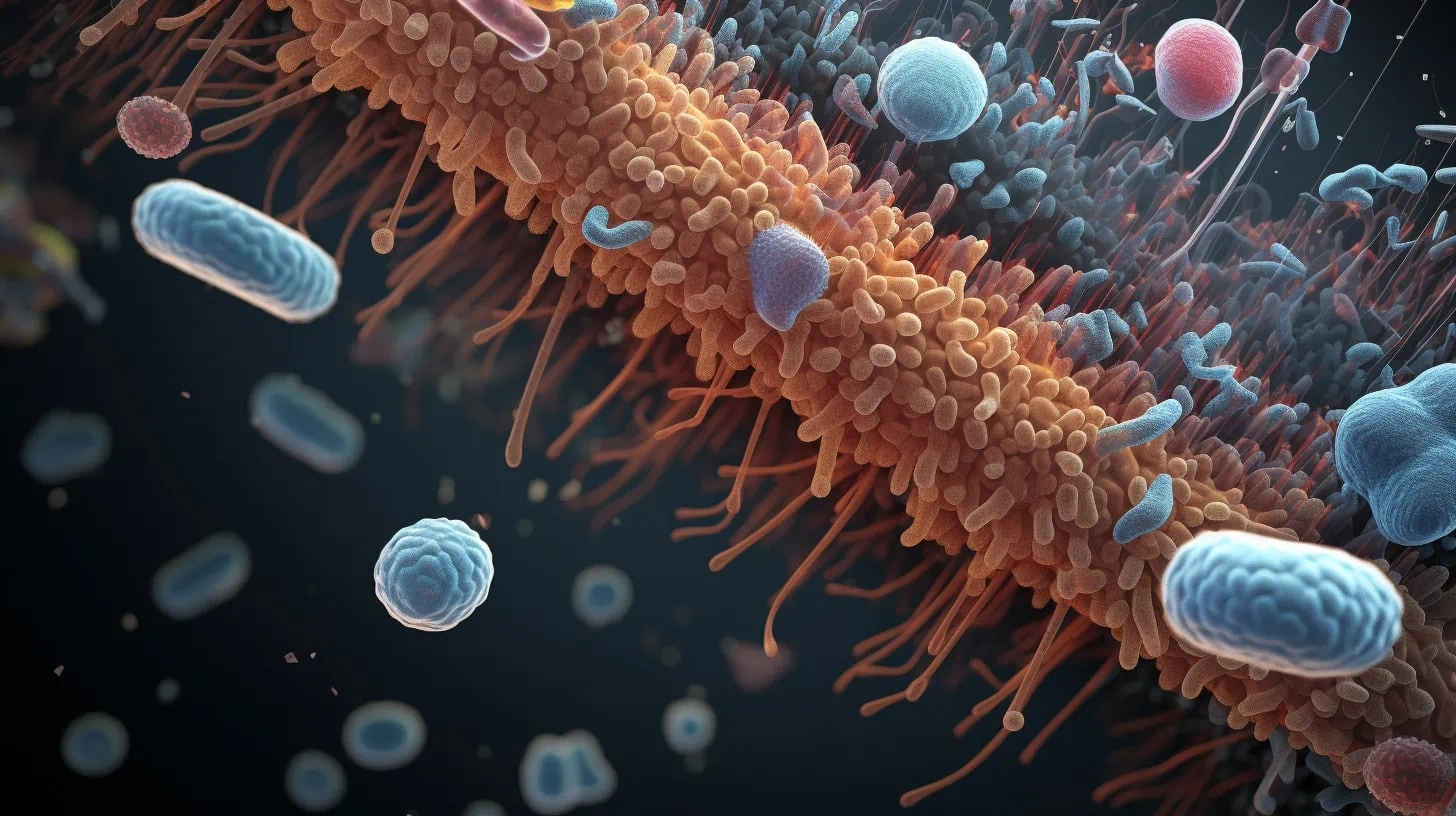 Cc4863 Bacteria Populating The Intestinal Wall Scientific 3d Re 6a18cb19 F051 463b 9d15 6c7e7eff6a6a