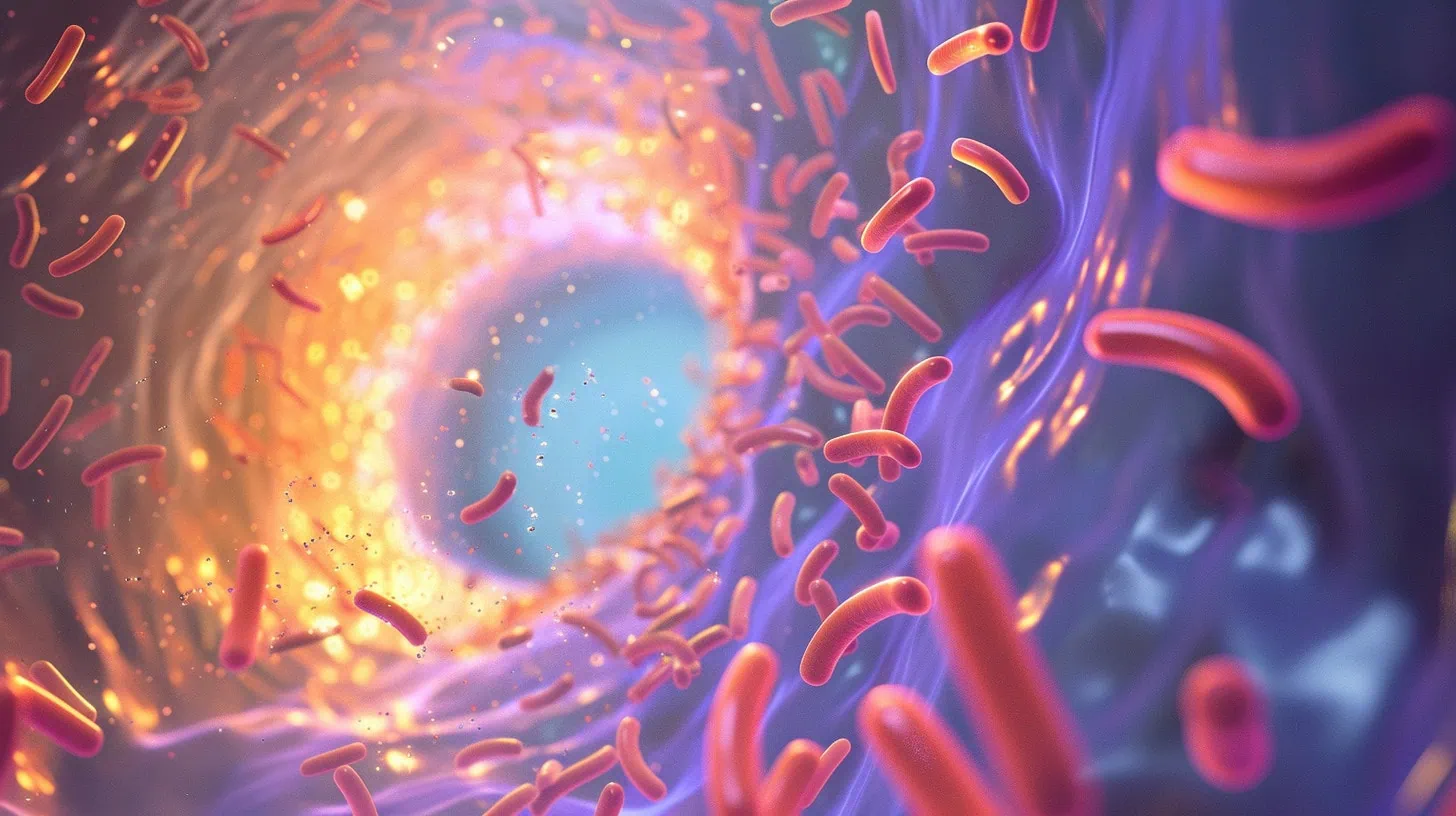 Cc4863 Healthy Bacteria Inside A Gut Tunnel Making It Shine And 3059e7ca 1842 4aa9 Bd43 F1987455f98c