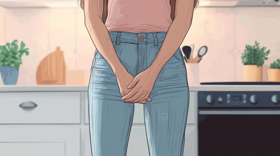 Cc4863 Illustration Of Woman Standing In Kichen Holding Hands I 2afea8f2 9bf7 4e1f Bbff A5bfd178796f