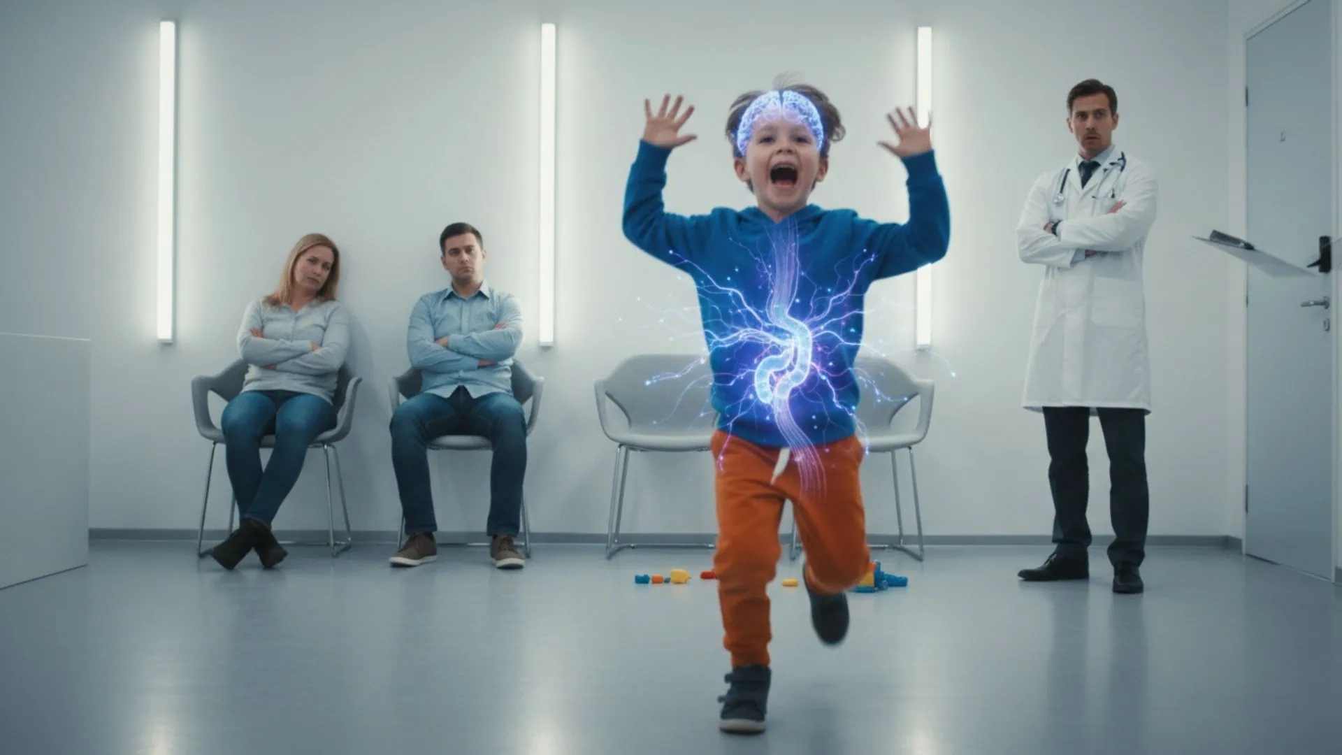 Child Running With Glowing Gut