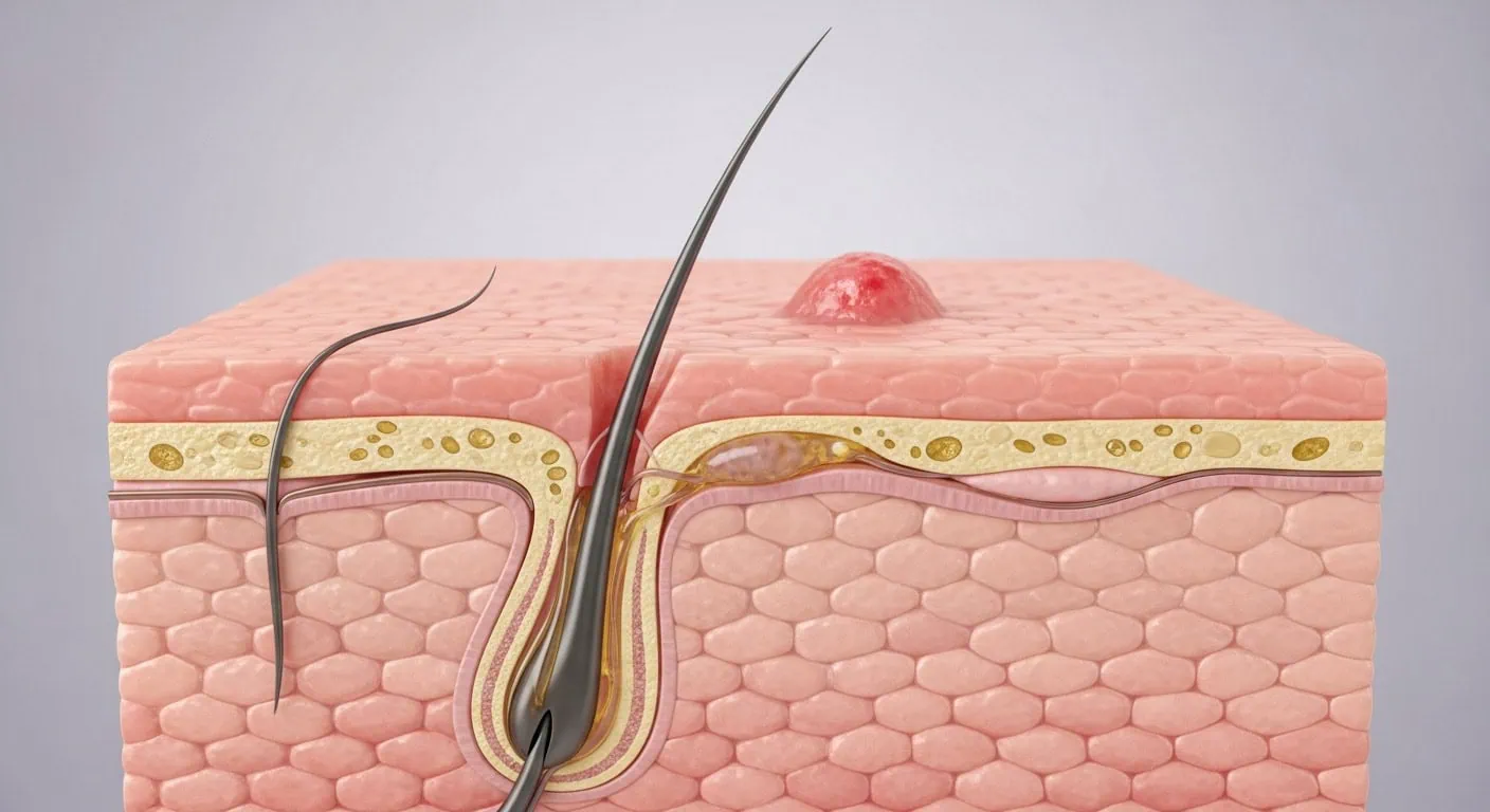 Skin Cross Section Hair Follicle Inflammation