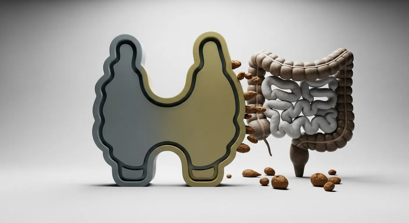Thyroid Constipation Illustration